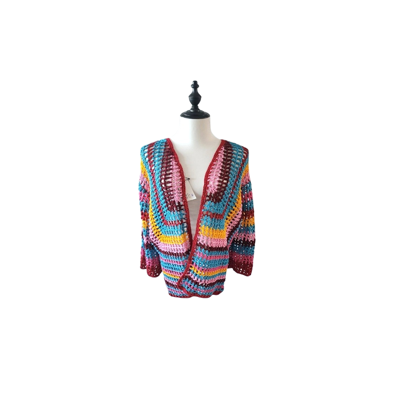 Rainbow Crochet Cardigan