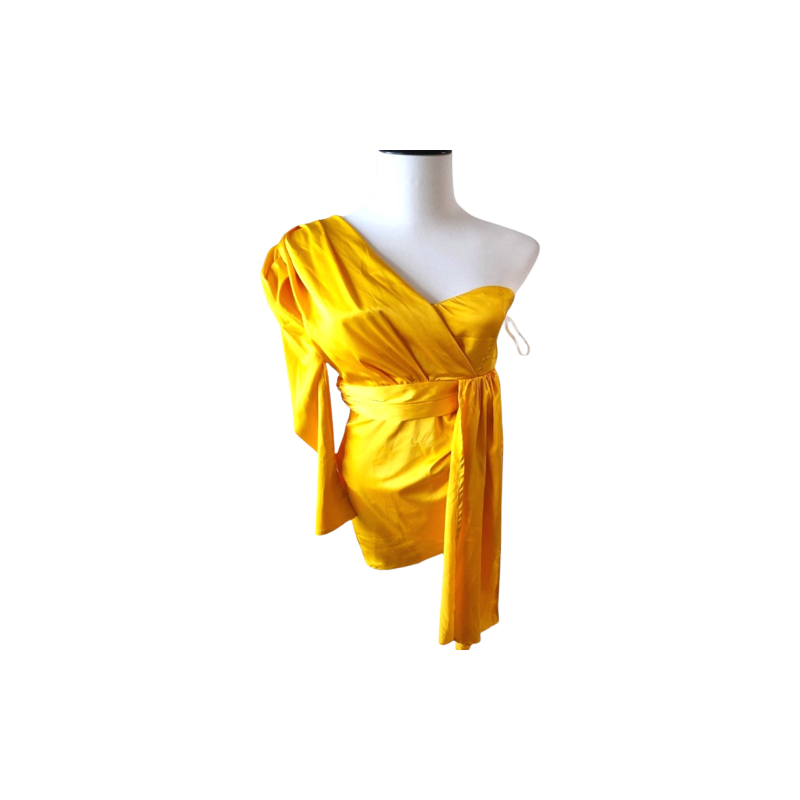 Yellow One Sided Blouse