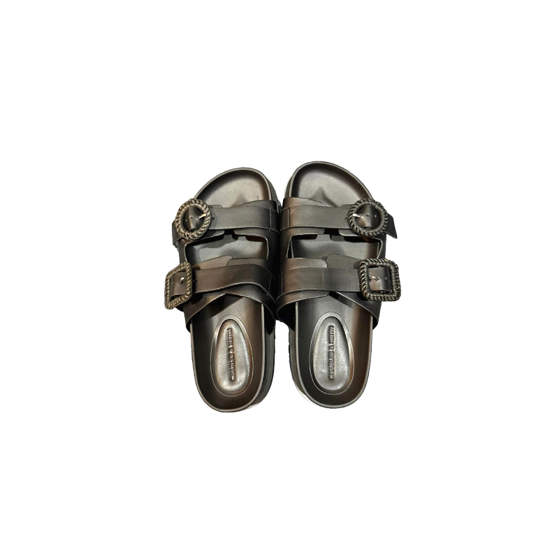 Charles and Keith Black Slide Size 36