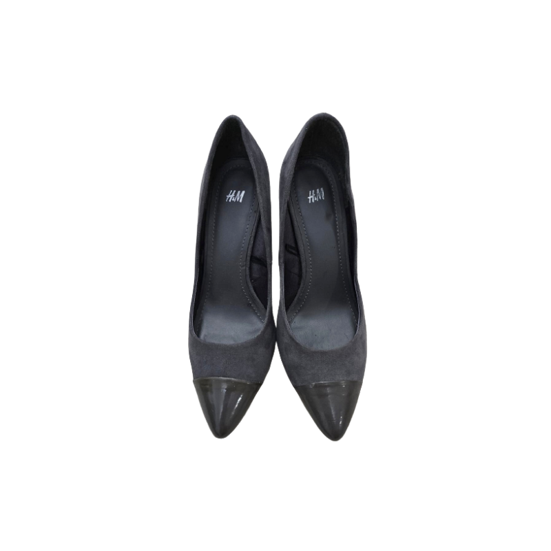 H&M Grey Suede Court Heels