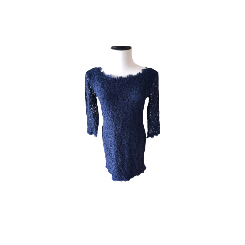 Zarita Lace Dress Navy Blue Mini Bodycon
