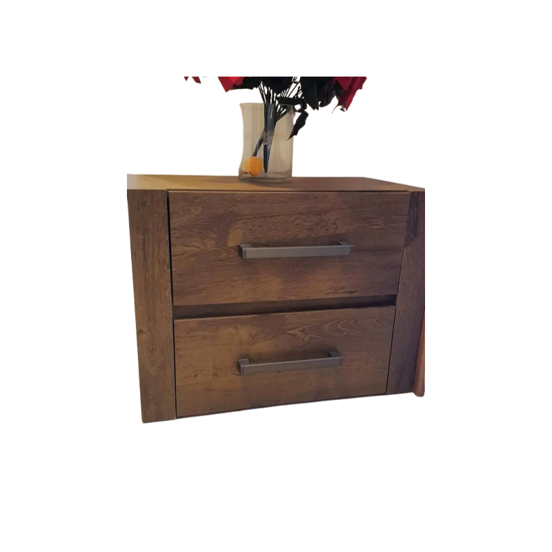 Pan Home Solid Wood Bedside Table – 2 Drawers