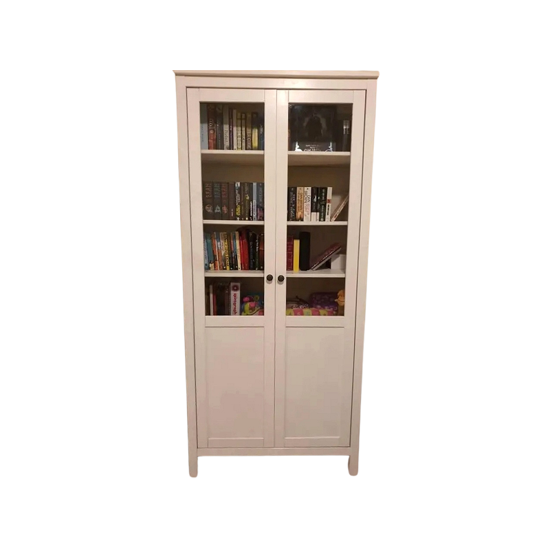 IKEA Hemnes Cabinet with Panel Glass Doors - White